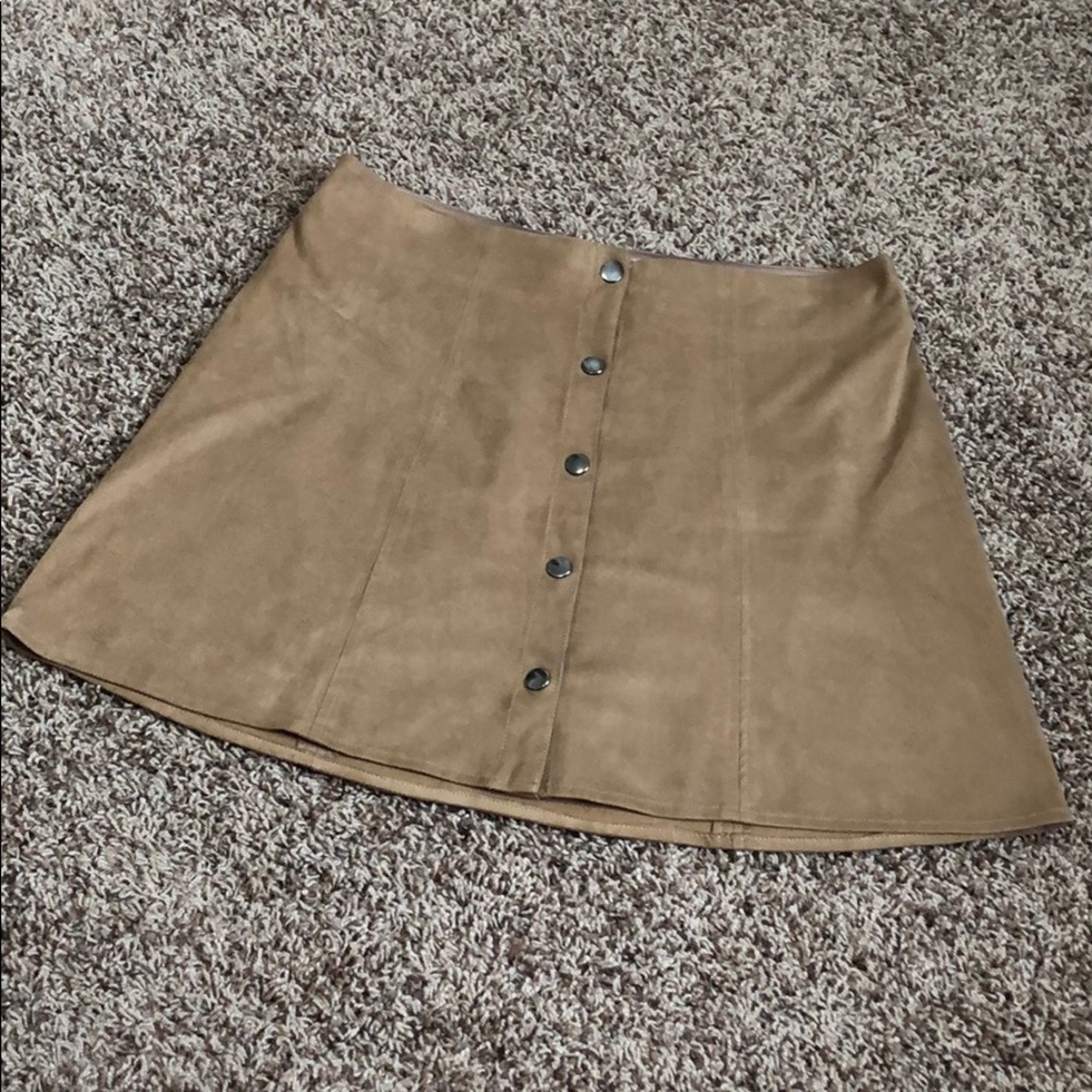 Tan suede skirt